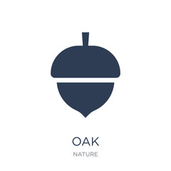 Oak icon. Trendy flat vector Oak icon on white background from nature collection