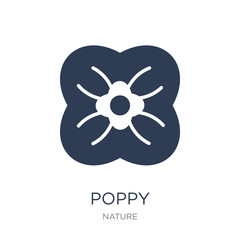 Poppy icon. Trendy flat vector Poppy icon on white background from nature collection