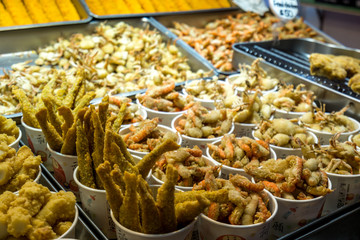 deep fried seafood in jiufen
