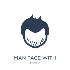 Man face with spiky hair icon. Trendy flat vector Man face with spiky hair icon on white background from People collection