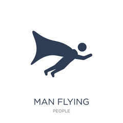 Man Flying icon. Trendy flat vector Man Flying icon on white background from People collection