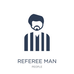 Referee man icon. Trendy flat vector Referee man icon on white background from People collection