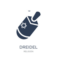 Dreidel icon. Trendy flat vector Dreidel icon on white background from Religion collection