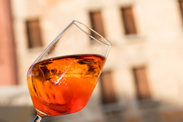 Italian aperitif with ice
