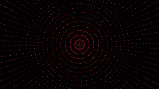 Infinity Space Dots 10 -Counterclockwise-RED -Motion Graphic - 20sec Seamless Loop -4K UHD 3840-2160