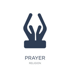 Prayer icon. Trendy flat vector Prayer icon on white background from Religion collection
