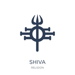 Obraz premium Shiva icon. Trendy flat vector Shiva icon on white background from Religion collection