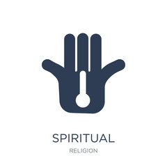 Spiritual icon. Trendy flat vector Spiritual icon on white background from Religion collection