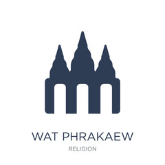 Wat phrakaew icon. Trendy flat vector Wat phrakaew icon on white background from Religion collection