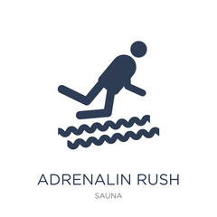 Adrenalin rush icon. Trendy flat vector Adrenalin rush icon on white background from sauna collection
