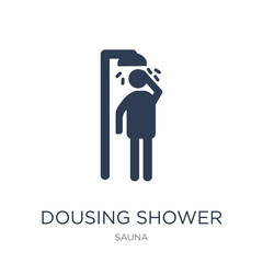Dousing Shower icon. Trendy flat vector Dousing Shower icon on white background from sauna collection