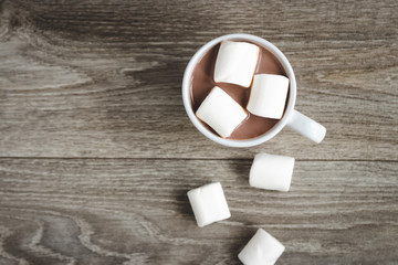 Cocoa drink with marshmallows