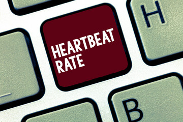 Handwriting text Heartbeat Rate. Concept meaning measured by number of times the heart contracts...