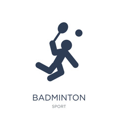 Badminton icon. Trendy flat vector Badminton icon on white background from sport collection