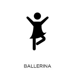 Ballerina icon. Ballerina symbol design from Activity and Hobbies collection.