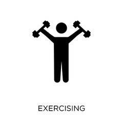 Exercising icon. Exercising symbol design from Activity and Hobbies collection.