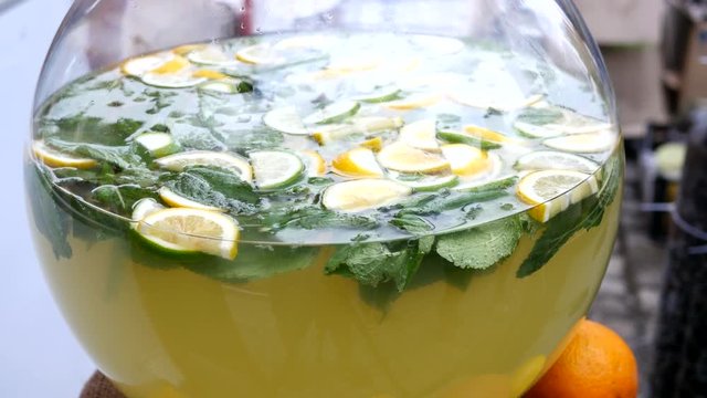 Street Food Festival - a glass flask with mojito