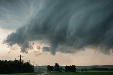 Fototapeta na wymiar Funnel cloud near Woodston Kansas 2011.