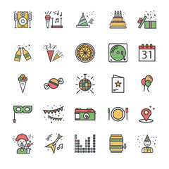 Party celebration icon .Pixel perfect design