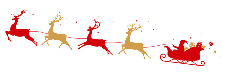 Gold and red sleigh