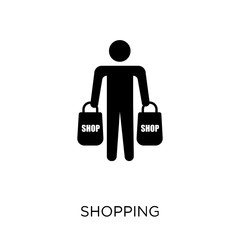 Shopping icon. Shopping symbol design from Activity and Hobbies collection.