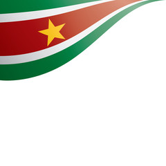 Naklejka premium Suriname flag, vector illustration on a white background