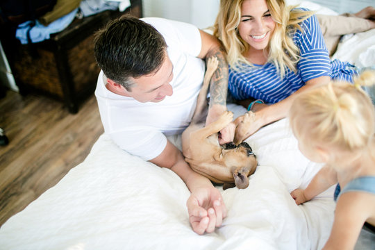 A young family in their home