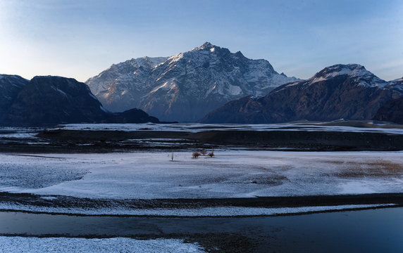 Indus River Winter Landscape