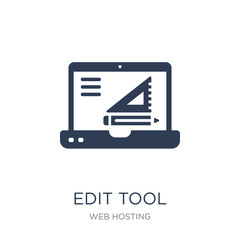 Edit tool icon. Trendy flat vector Edit tool icon on white background from web hosting collection