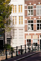 Fototapeta na wymiar Amsterdam Holland, the old city near the canals. Concept life in the city.