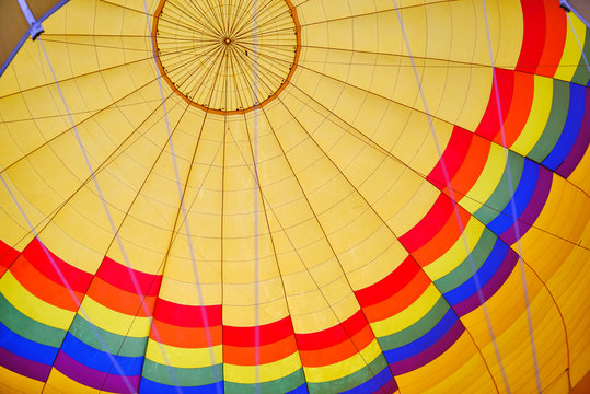 Colourful hot air ballon
