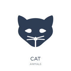 Cat icon. Trendy flat vector Cat icon on white background from animals collection