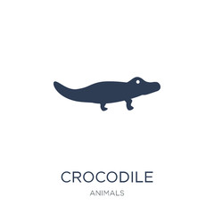 Crocodile icon. Trendy flat vector Crocodile icon on white background from animals collection