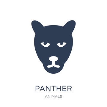 Panther icon. Trendy flat vector Panther icon on white background from animals collection