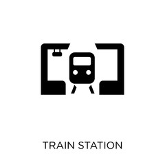 Train station icon. Train station symbol design from Architecture collection.