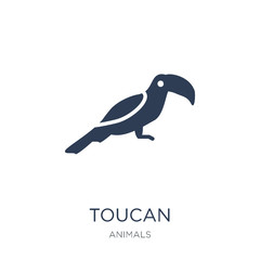 Toucan icon. Trendy flat vector Toucan icon on white background from animals collection