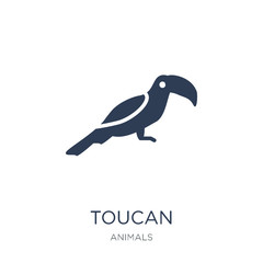 Toucan icon. Trendy flat vector Toucan icon on white background from animals collection