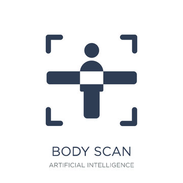 Body Scan Icon. Trendy Flat Vector Body Scan Icon On White Backg