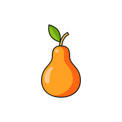 Pear flat vector icon