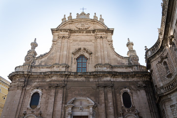 Domed Roman Catholic Monopoli cathedral, Basilica of the Madonna della Madia or Santa Maria della Madia, Monopoli, Apulia, Bari province, Italy
