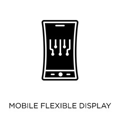 Mobile flexible display icon. Mobile flexible display symbol design from Future technology collection. Simple element vector illustration. Can be used in web and mobile.