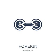 Foreign exchange (Forex) icon. Trendy flat vector Foreign exchange (Forex) icon on white background from Business collection