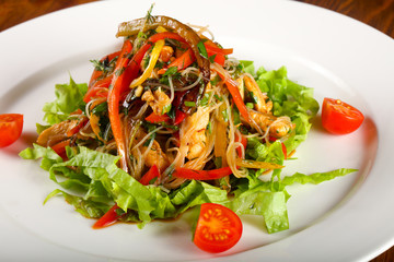 Salad with chicken and glass noodle