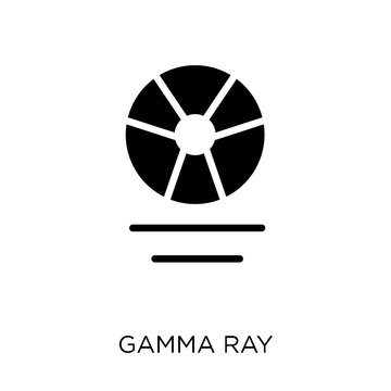 Gamma ray icon. Gamma ray symbol design from Astronomy collection. Simple element vector illustration. Can be used in web and mobile.