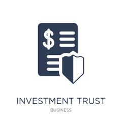 Investment trust icon. Trendy flat vector Investment trust icon on white background from Business collection