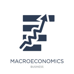 Macroeconomics icon. Trendy flat vector Macroeconomics icon on white background from Business collection