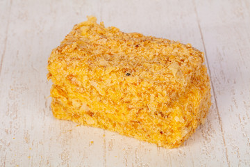 Layered Napoleon cake