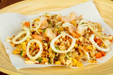 Fried rice with seafood