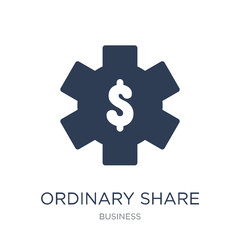 Obraz premium Ordinary share icon. Trendy flat vector Ordinary share icon on white background from business collection