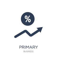 Obraz premium Primary discount rate icon. Trendy flat vector Primary discount rate icon on white background from business collection